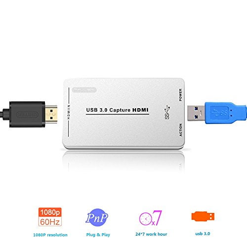 USB 3.0 HD HDMI Capture Card Dongle 1080P Video Audio Adapter for Windows/Linux